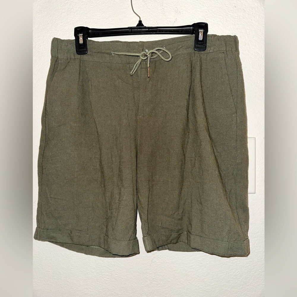 ESNTLS men’s green cotton aloe shorts L contemporary summer